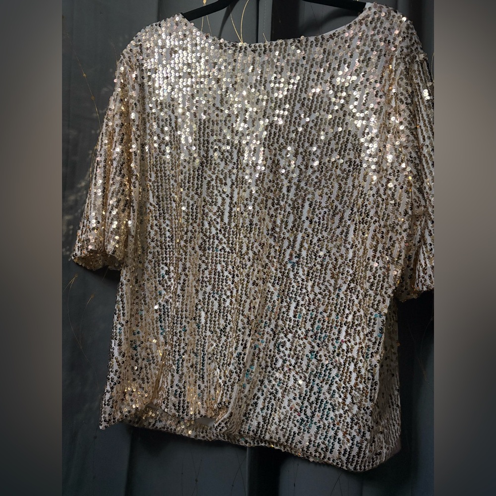 Gold Sequin Top